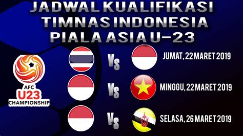 jadwal indonesia kualifikasi piala asia u23